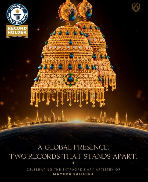 World Largest Gold Jhumkas Dubai jeweller Creates Wordl Record World Largest Gold Jhumkas Dubai jeweller Creates Wordl Record