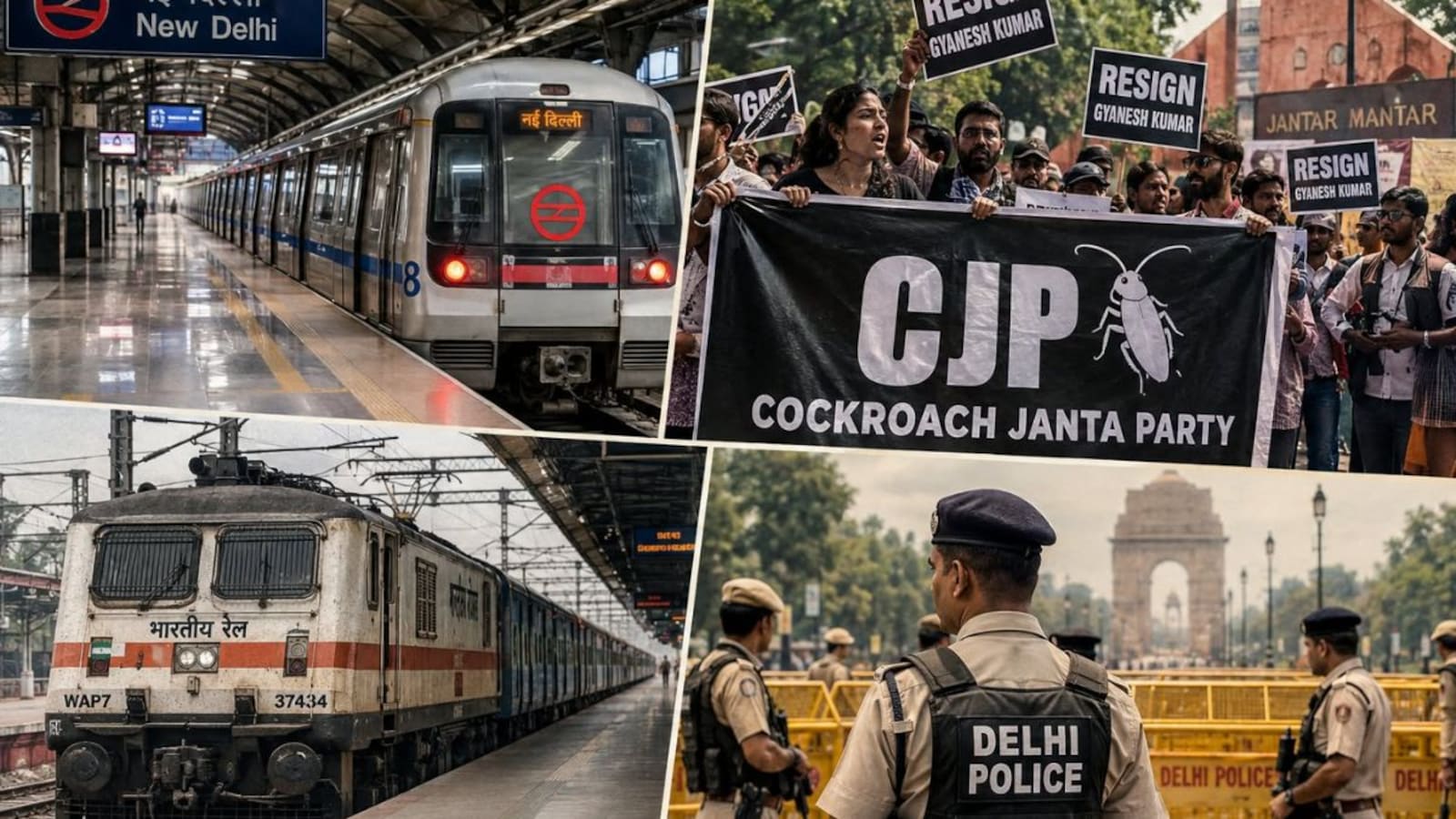 Delhi Braces For CJP Protest: Metro Curbs, Trains Cancelled, 23,000 Cops