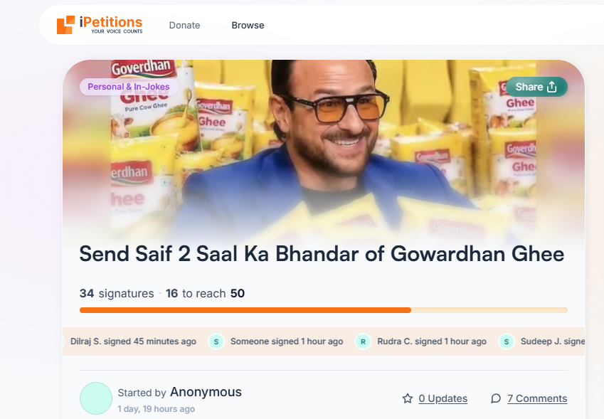 Internet Starts Petition To Get Saif Ali Khan '2 Saal Ka' Gowardhan Ghee