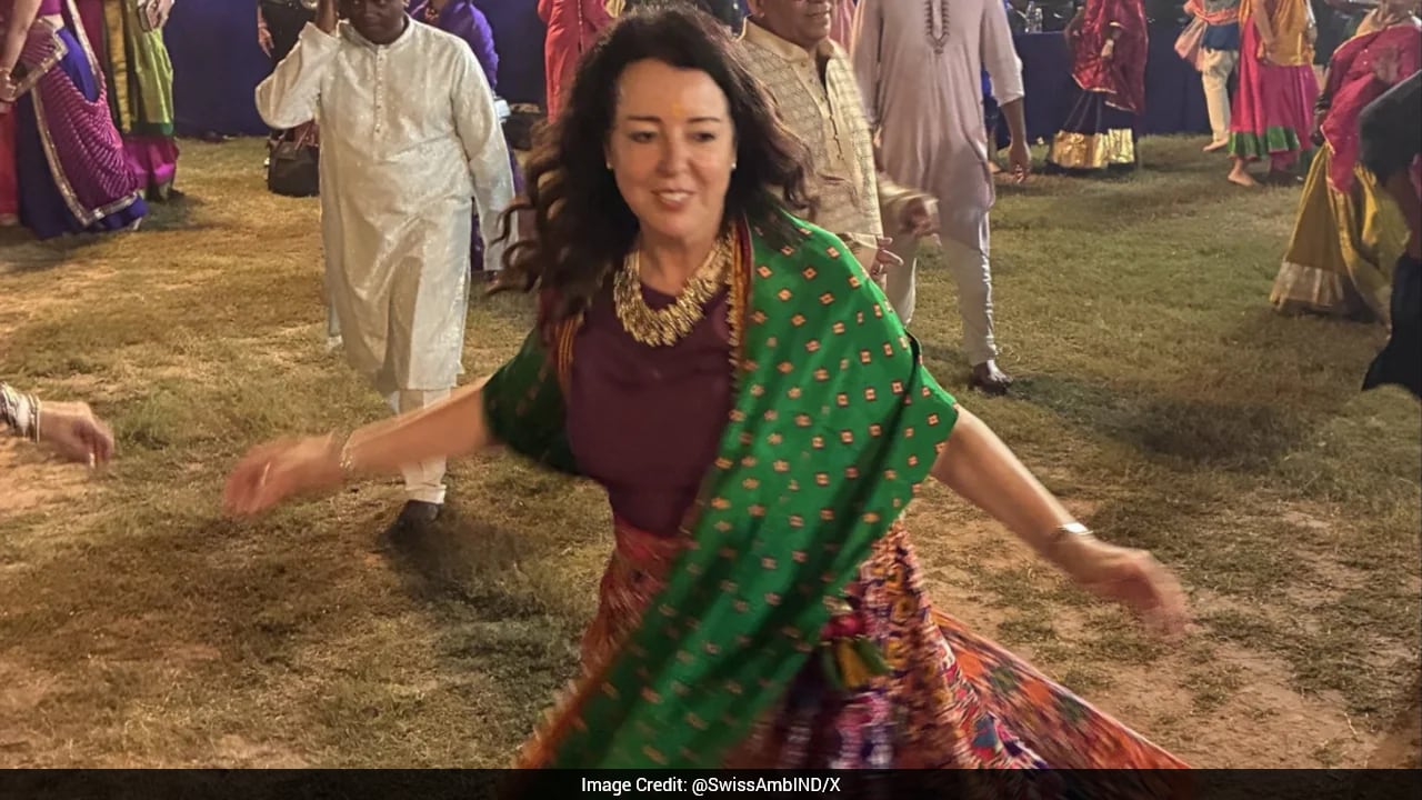 Swiss Envoy Plays Garba At Navratri Event, Praises Gujarat's Cultural Spirit
