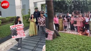 नोएडा की सोसाइटी में डॉग की मौत पर बवाल, लोगों ने निकाला कैंडल मार्च, पुलिस तक बुलानी पड़ी