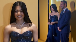 Rashmika Mandanna Dazzles In Amit Aggarwal's Strapless Couture With Banarasi Drape