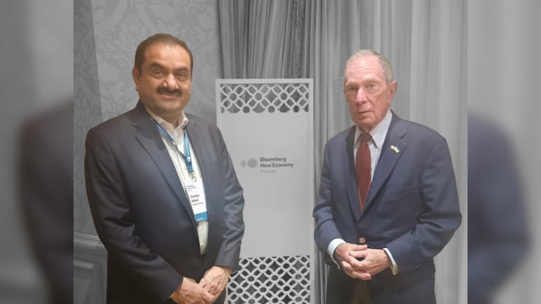 Gautam Adani Meets Mike Bloomberg In Delhi, Discusses Future Of AI, Sustainable Growth