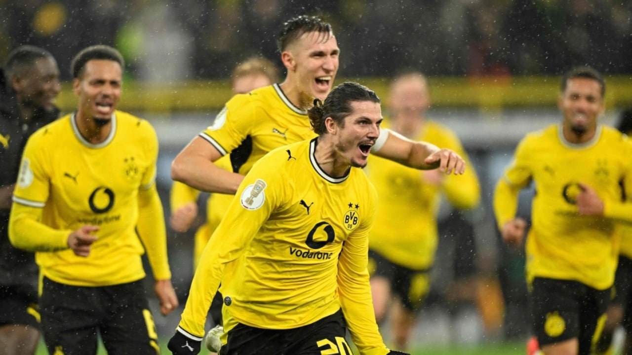 Sabitzer’s stoppage-time strike sends Borussia Dortmund past Werder Bremen in German Cup