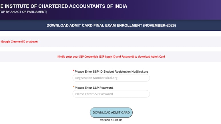 ICAI Chartered Accountant Final Admit Card 2026 Out: Know Exam Guidelines