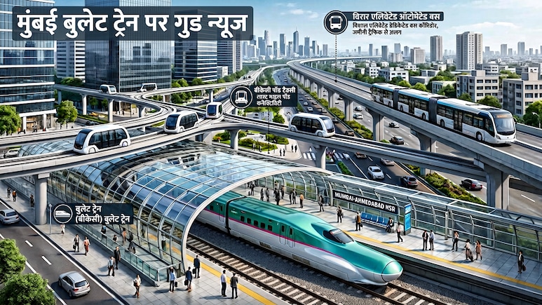 मुंबई के बुलेट ट्रेन यात्रियों को तोहफा, BKC से चलेगी देश की पहली पॉड टैक्सी, विरार से बिना ड्राइवर वाली बसें, जानें MMRDA की महायोजना
