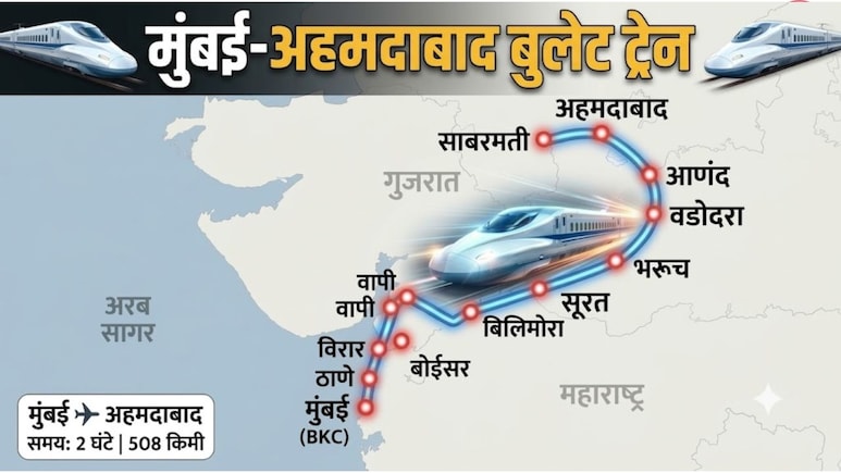 मुंबई अहमदाबाद बुलेट ट्रेन रूट पर बनेंगे 14 सब स्टेशन, पहला गुजरात में तैयार, साबरमती, भरूच तक पावर कनेक्टिविटी