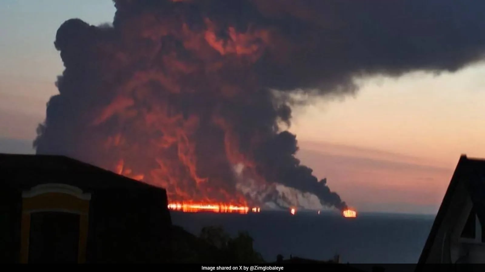 Naval Drone Attack Sets Liberian-Flagged Oil Tanker Ablaze Off Russia; 23 Indians Rescued