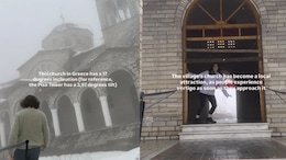 Video: This Greek Church Tilts More Than The Leaning Tower Of Pisa, And Visitors Feel It