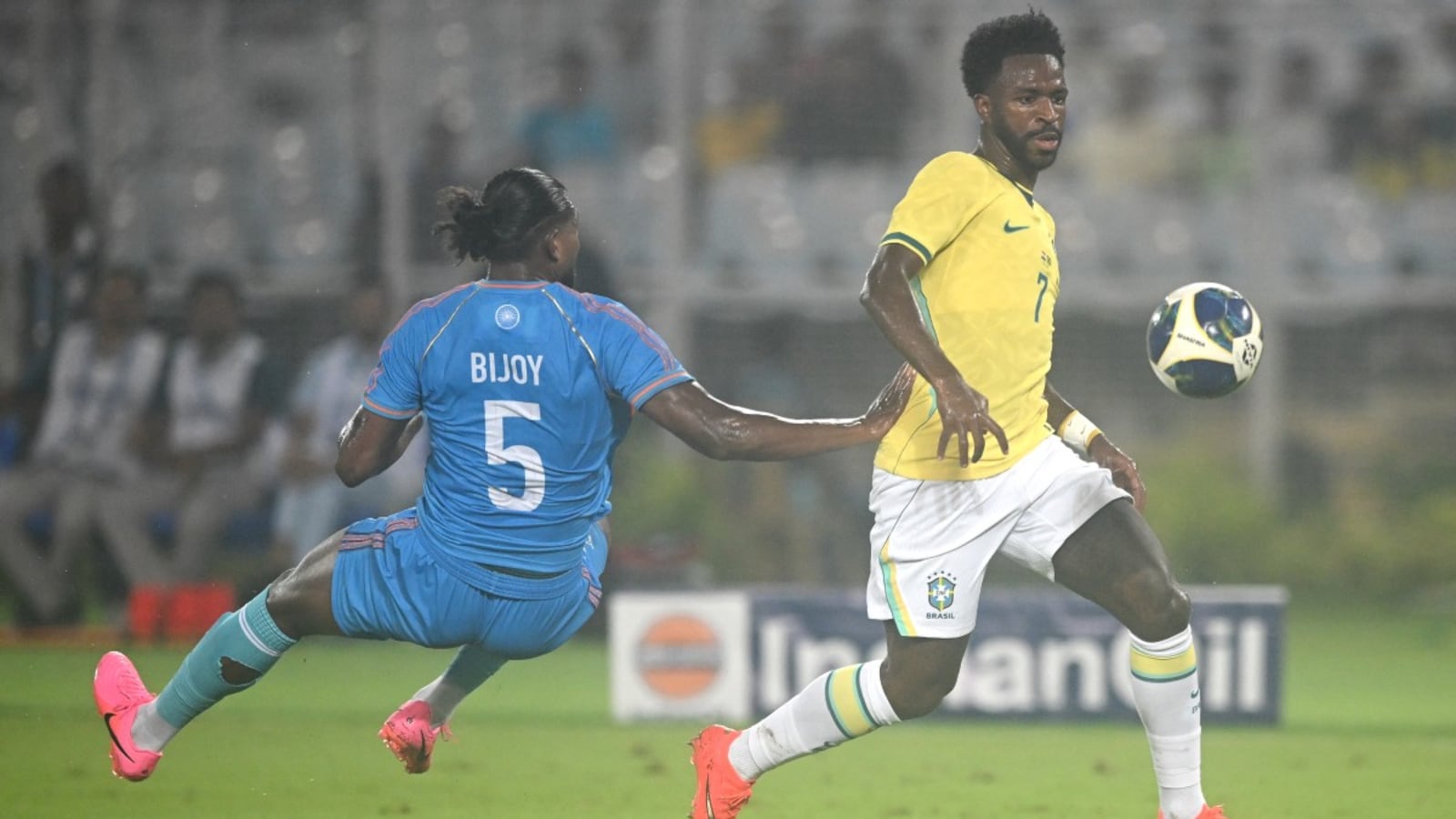 India vs Brazil LIVE Score, International Football Friendly: Indias Strong Resistance Ends After Goalkeeper Gurpreets Blunder; Brazil Lead | IND 0-1 BRA