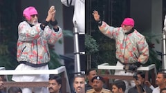 Amitabh Bachchan Greets Fans At Jalsa Amid Recent Bomb Threat Email, Abhishek Bachchan Joins Him