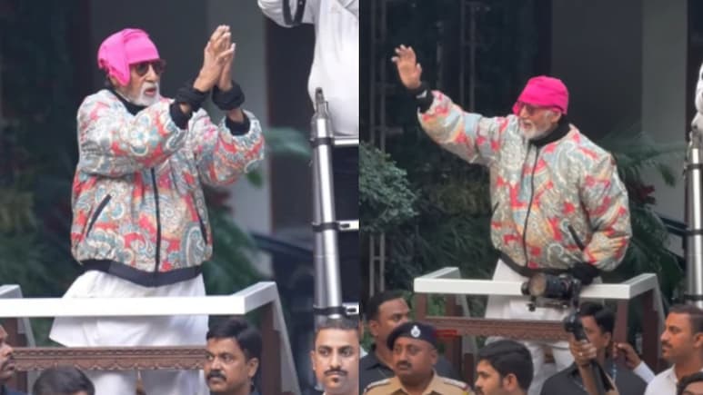 Amitabh Bachchan Greets Fans At Jalsa Amid Recent Bomb Threat Email, Abhishek Bachchan Joins Him