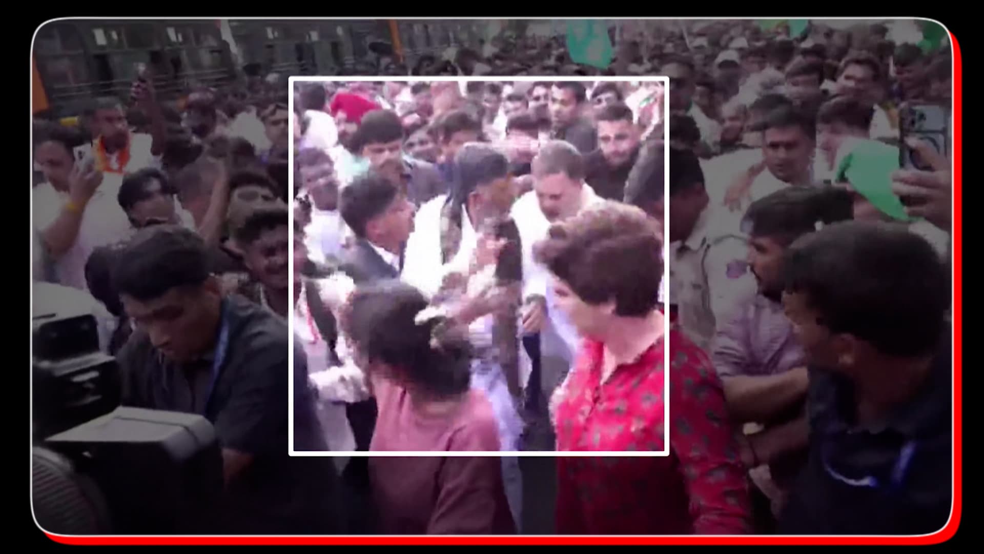 Rahul Gandhi March Video: DK Shivakumar Pushed Back, BJP Takes A Dig