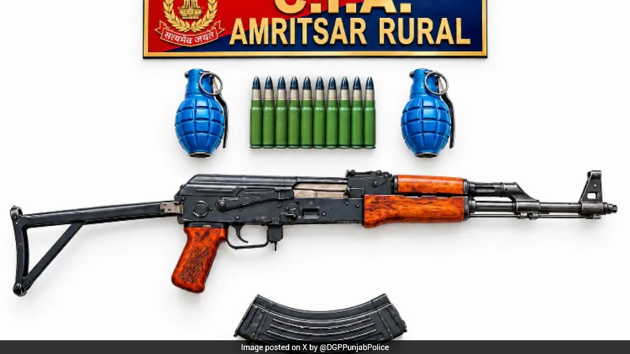 Cross-Border Arms Network Busted In Punjab, AK-47, Grenades Seized