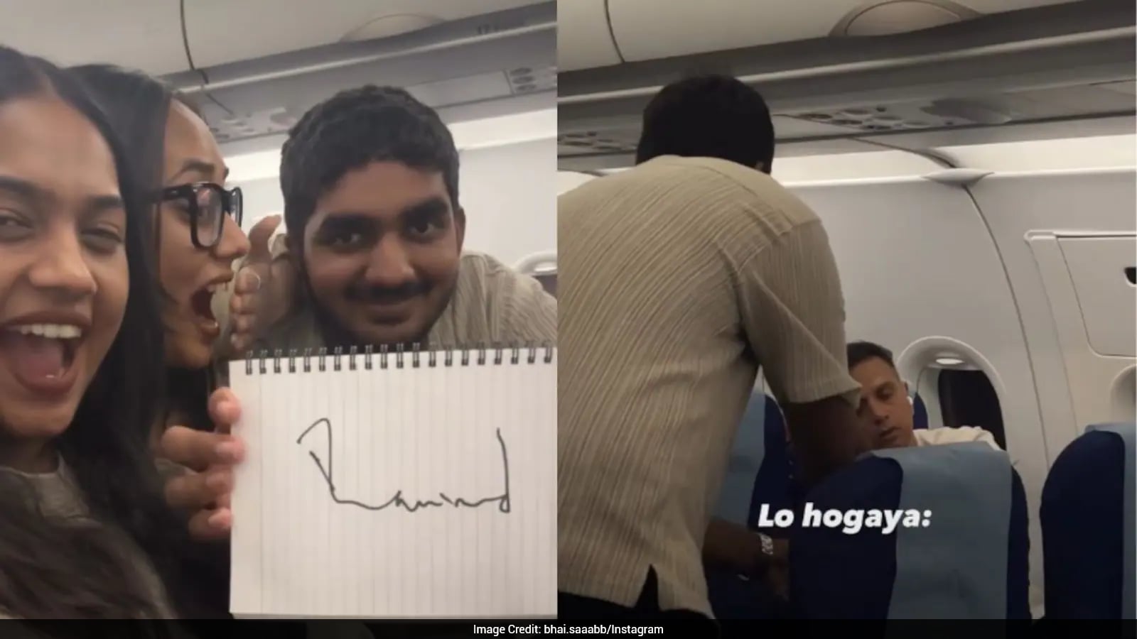 Rahul Dravid Signs Autograph for Siblings on IndiGo Flight; Video Goes Viral