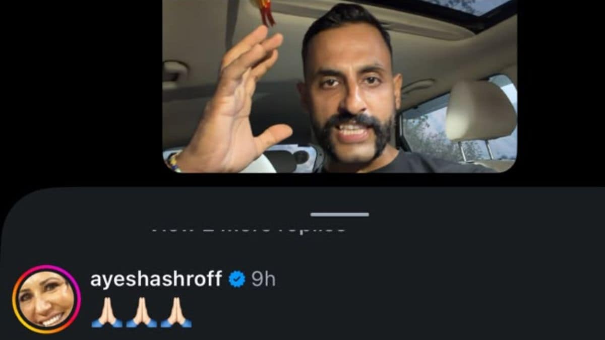 Reacting to Commando Prince Jamwalls video, Ayesha Shroff shared three folded-hands emojis. Photo: 