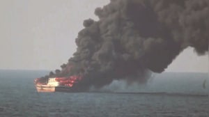 US Releases Video Of Gulf Of Oman Strike On 'Iran-Affiliated' Vessel