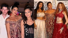 Priyanka Chopra's Burgundy Zardozi Gown Brings Desi Glam To Her LA Diwali Party
