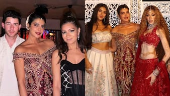 Priyanka Chopra's Burgundy Zardozi Gown Brings Desi Glam To Her Diwali Party