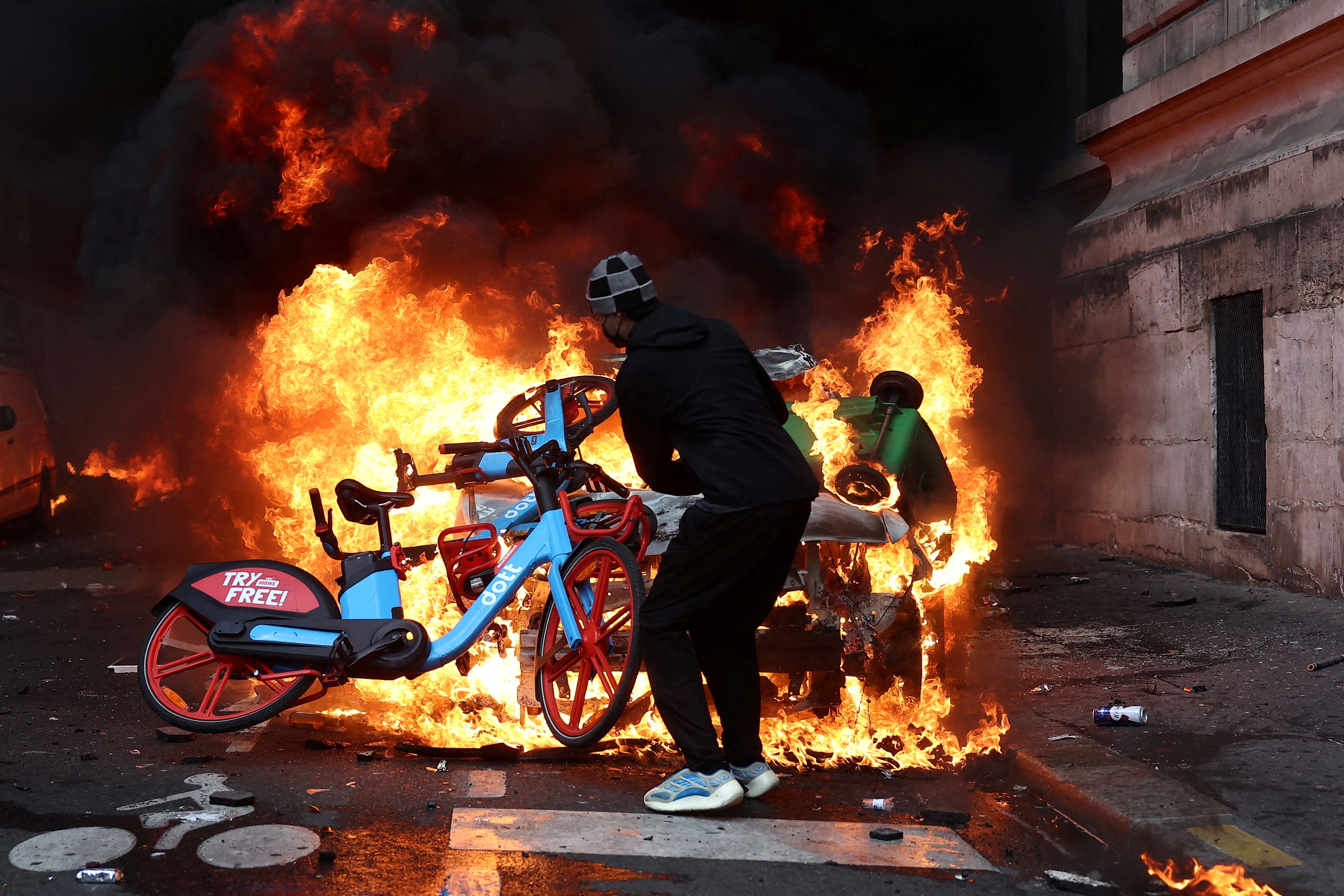 The images and videos from the past several days have shown tear gas, burning vehicles and barricades constructed from bicycles and rubbish bins.