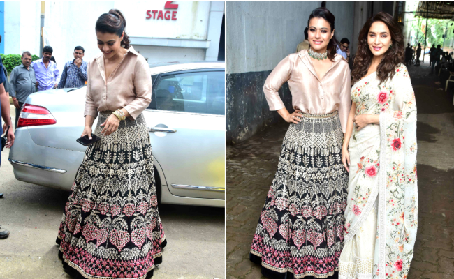 In A <i>Lehenga</i> And Shirt, Kajol Shows Us How To Ace Fusion Style