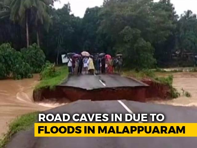 Caught On Camera: In Kerala, Road Caves In After Heavy Rain