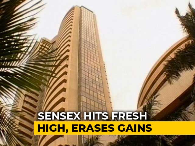 Sensex Hits Fresh High, Erases Gains