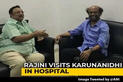 Rajinikanth Visits Karunanidhi In Hospital, Prays For His Speedy Recovery Rajinikanth Visits Karunanidhi In Hospital, Prays For His Speedy Recovery
