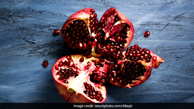 Pomegranates are low in fat and can help in reducing inches