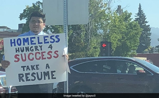 Homeless Man Handed Out Resumes On Road. Viral Tweet Leads To Job Offers