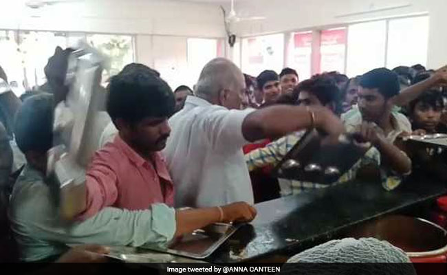 Watch: Andhra Official Beats Up People As Mob Swamps 'Anna Canteen'