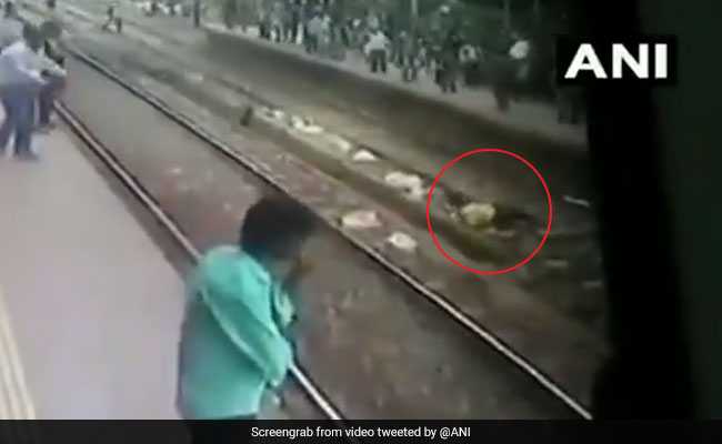 Man Lay On Rail Track In Mumbai. Dramatic Rescue Recorded On CCTV