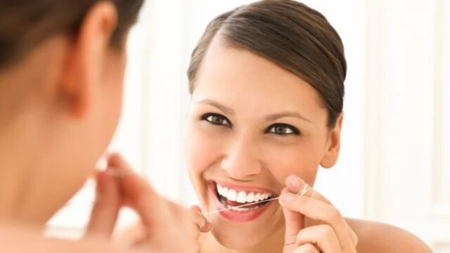 Flossing can help get rid of food particle stuck in between your teeth