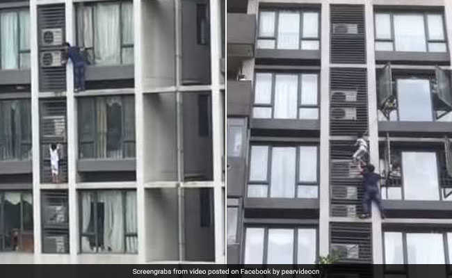 In China, Superdad Rescues Son, 7, Dangling From Seventh Floor