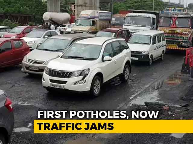 Potholes Lead To 2-Km-Long Jam On Highway In Mumbai Suburbs