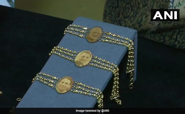 Gold <i>Rakhis</i> At Rs 50,000 With PM Modi And Yogi Adityanath's Pictures
