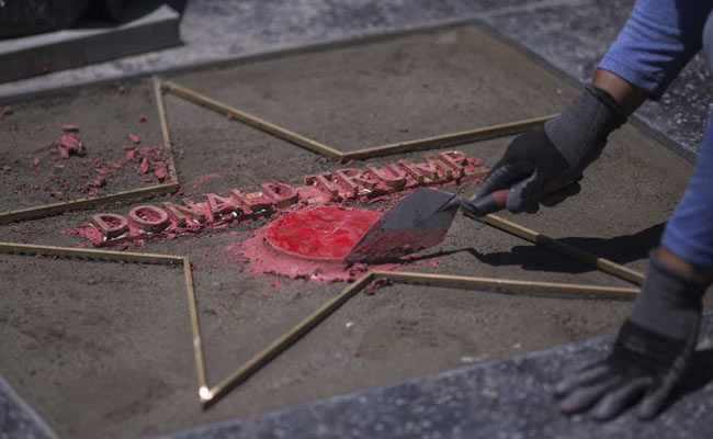 Donald Trump's Hollywood Walk Of Fame Star Vandalised For The Second Time