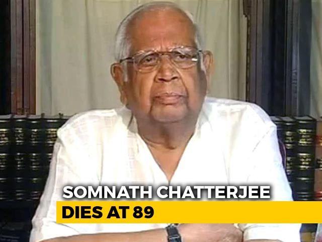 Somnath Chatterjee, Former Lok Sabha Speaker, Dies At 89
