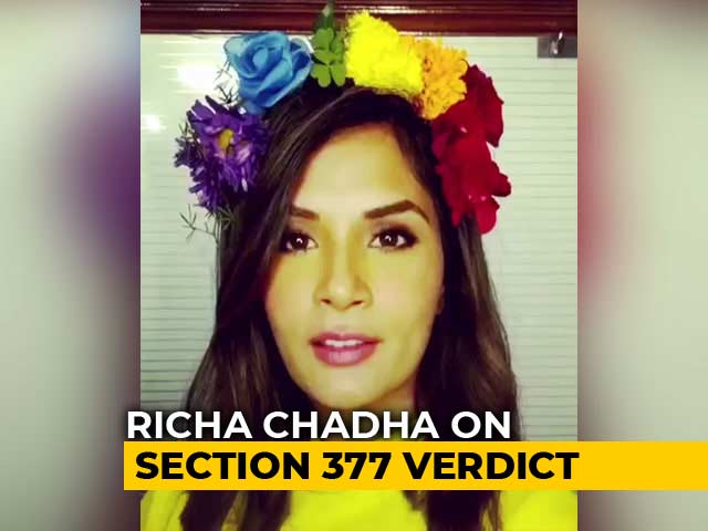 It's A Glorious Day: Richa Chadha On Section 377 Verdict