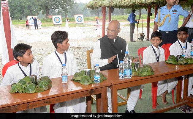 'Aim High, Set Big Goals In Life, And Work Hard To Achieve It': President Tells Students