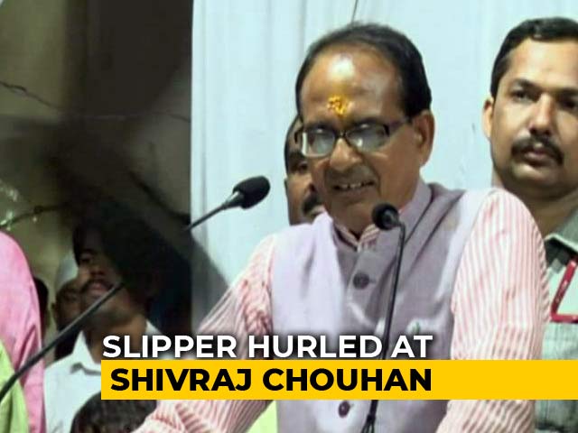 Stones, Slipper Thrown At Shivraj Singh Chouhan At Rally