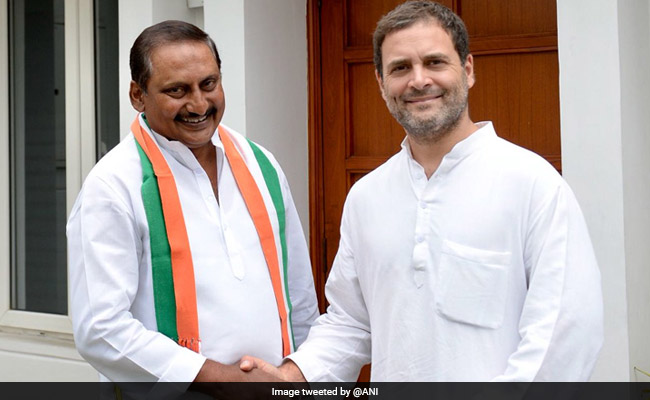 कांग्रेस में वापस आये किरण कुमार रेड्डी