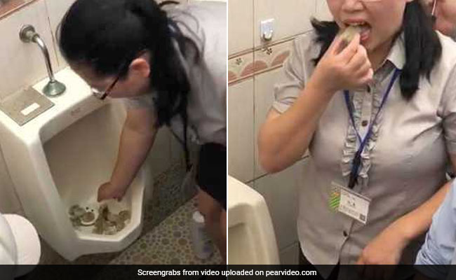 Staff Eats Off Urinal To Show How Clean It Is. Video Is Hard To Digest