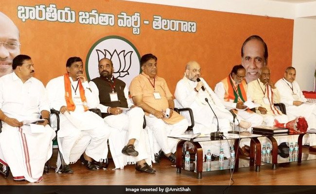 BJP Chief Shah In Hyderabad To Firm Up Telangana Election Strategy