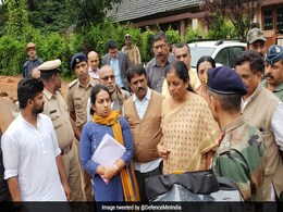 Nirmala Sitharaman Visits Flood-Hit Kodagu, Promises Help Nirmala Sitharaman Visits Flood-Hit Kodagu, Promises Help