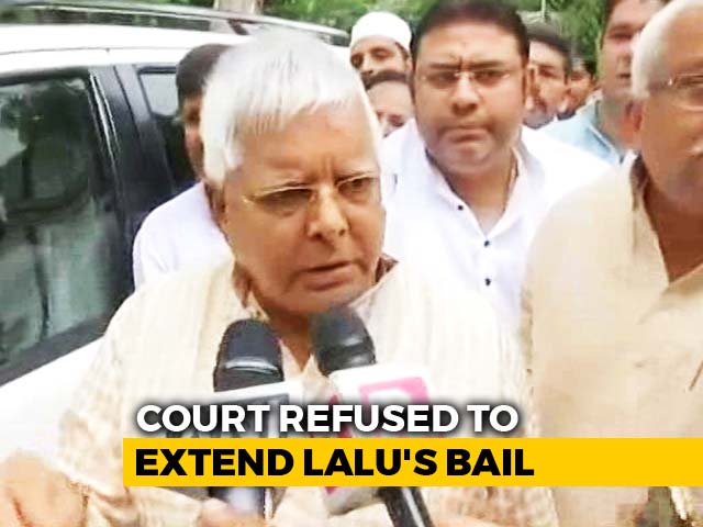 Lalu Yadav Surrenders After Court Turns Down Request For Parole Extension
