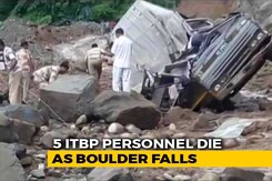 Huge Boulder Crushes ITBP Vehicle In Arunachal Pradesh, 5 Jawans Killed Huge Boulder Crushes ITBP Vehicle In Arunachal Pradesh, 5 Jawans Killed
