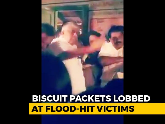 Minister Throws Biscuits At Flood Victims, HD Kumaraswamy Backs Him