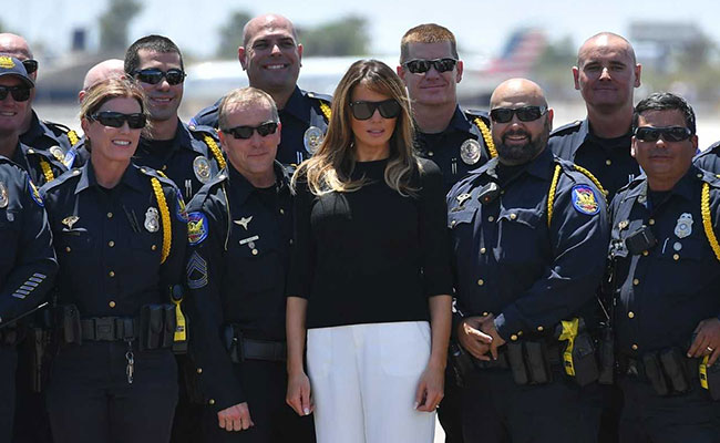 Amid Row Over Border Crisis, Melania Trump Visits Migrant Children
