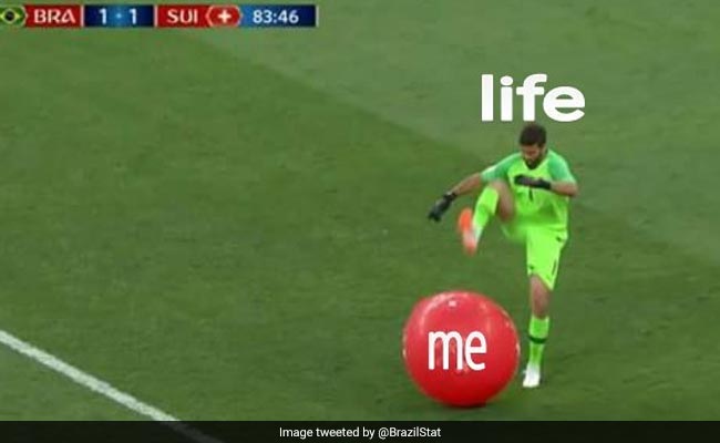 At World Cup, Brazil Player Pops Giant Ball On Pitch, Becomes A Meme